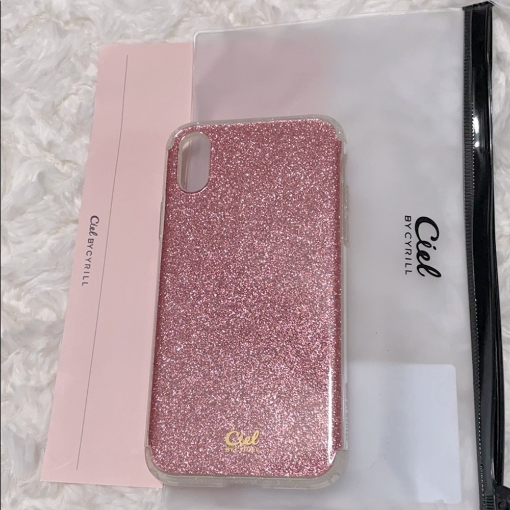iPhone XS/X Pink Glitter Phone Case